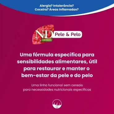 Benner Racao N-D Quinoa Caes Adultos Skin - Coat Pato formula especifica para sensibilidades alimentares 4
